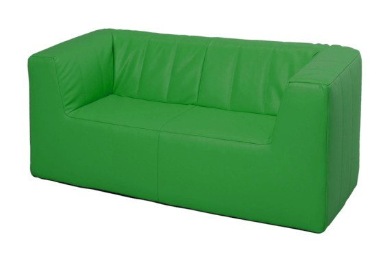Dětská sedací souprava - pohovka molitanová Fresh - 2 místa, PUR pěna koženka zelená tmavá