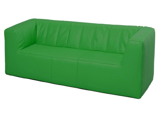 Dětská sedací souprava - pohovka molitanová Fresh - 3 místa, PUR pěna koženka zelená tmavá