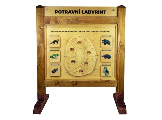 Informační tabule naučná/dřevěná stolní - Potravní labyrint - prvek edukační
