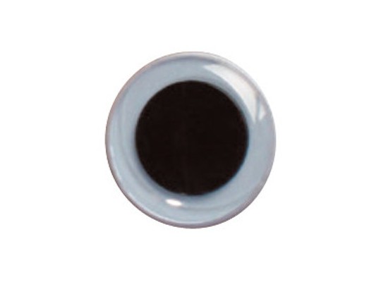 Dekorační oči pohyblivé kulaté L pr.20 mm nelepicí 1 ks