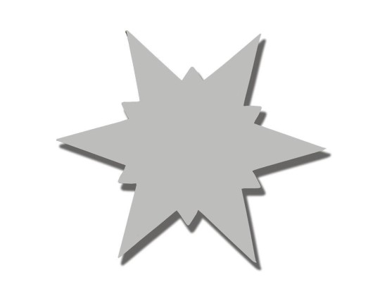 Kartonový výřez tvar k dekoraci Hvězda malá pr.13cm-1ks