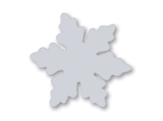Kartonový výřez tvar k dekoraci Sněhová vločka bez otvorů pr.20cm