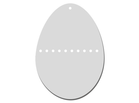 Kartonový výřez tvar k dekoraci Velikonoční vejce s otvory 26,5x18 cm