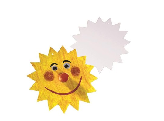 Kartonový výřez tvar k dekoraci Sluníčko pr.20cm