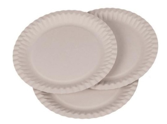 Papírový talíř velký bílý pr.23cm-25ks