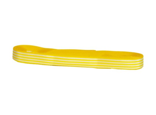 Stuha dekorační textilní žlutá 8mmx10m potisk proužek