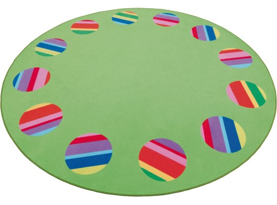 Dětský koberec  Circelino kruh 300 cm emoce / číslice