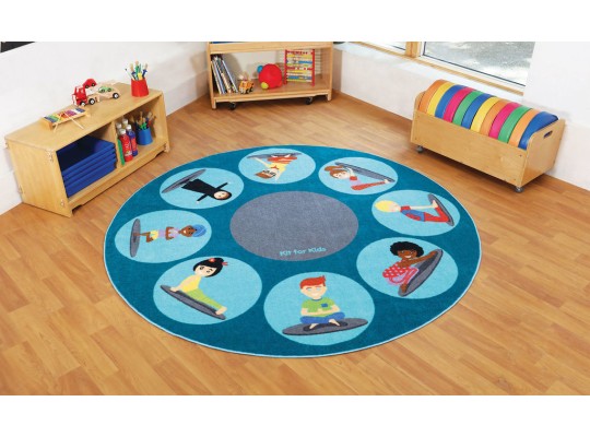 Dětský koberec kruh 200 cm Jóga