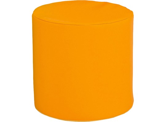 Taburet kulatý molitan PUR pěna koženka 30x30 cm oranžová