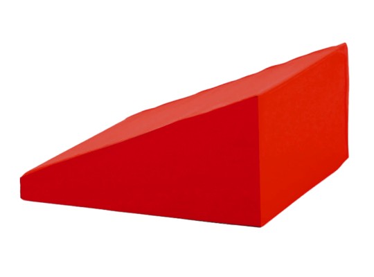 Molitanový díl klín PUR pěna koženka 60x60x6/20 cm červená