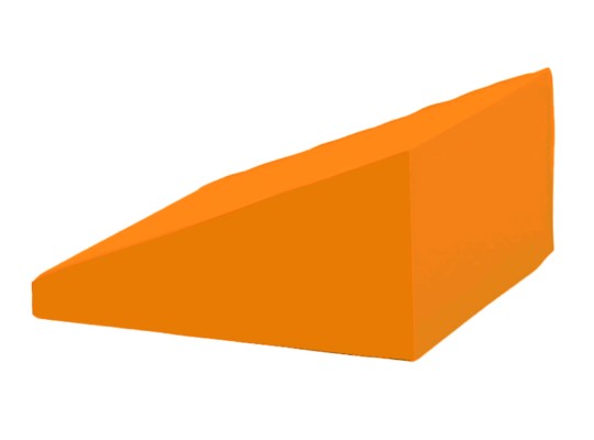 Molitanový díl klín PUR pěna koženka 60x60x6/20 cm oranžová