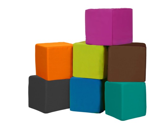Kostka na sezení 25x25x25 cm koženka Meditap - Zvol si barvu