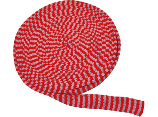 Pletený tubus/návlek červenošedý 100 x 3 cm