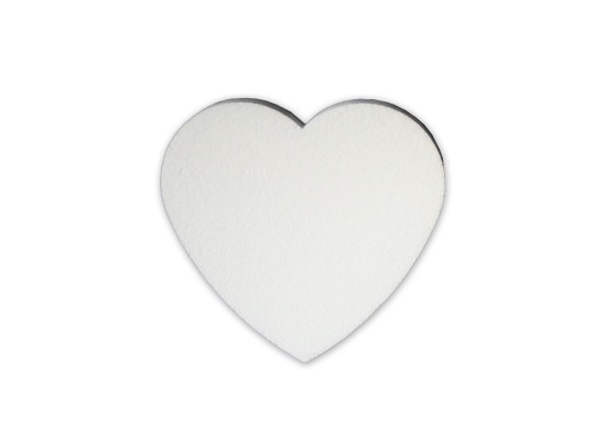 Polystyrenový výřez dekorační Srdce 19x19x3 cm k vyzdobení - 1 ks