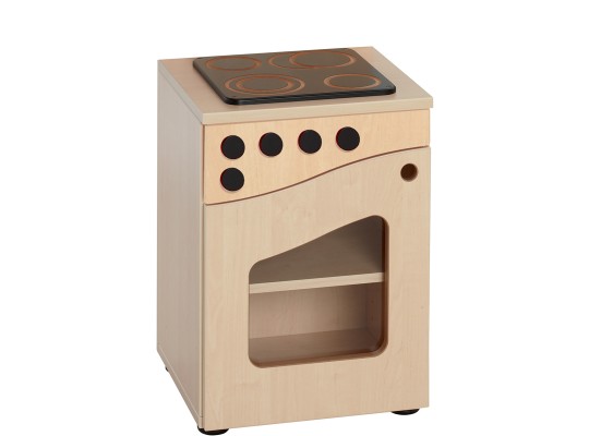 Dětská kuchyňka dřevěná sporák s troubou Aurednik 400x550x380 mm dveře L lamino přírodní dekor buk