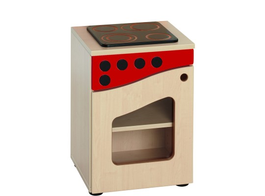 Dětská kuchyňka dřevěná sporák s troubou Aurednik 400x550x380mm dveře P lamino barevné dekor buk