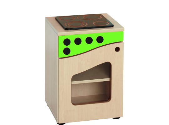 Dětská kuchyňka dřevěná-sporák s troubou Aurednik 400x550x380mm dveře P lamino barevné dekor javor