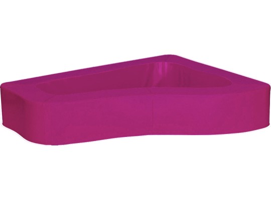 Molitanový terapeutický bazén rohový PUR pěna 160 x 131 x 30 cm koženka fialová
