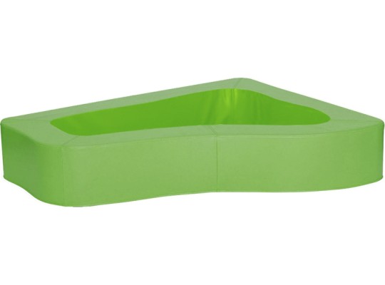 Molitanový terapeutický bazén rohový PUR pěna 160 x 131 x 30 cm zelená světlá