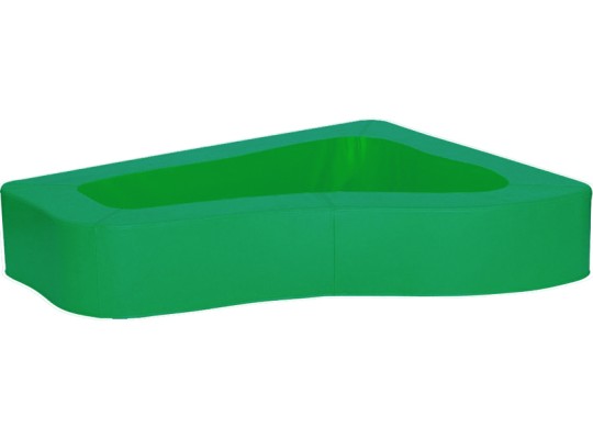 Molitanový terapeutický bazén rohový PUR pěna 160 x 131 x 30 cm zelená tmavá
